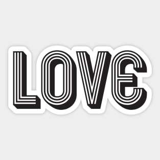 Love - Black Sticker